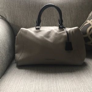 MIchael MK light Taupe/grey satchel with strap.